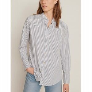 Victoria Tomas French Striped Cotton Button Down Shirt Blouse Size 4 US 36 FR